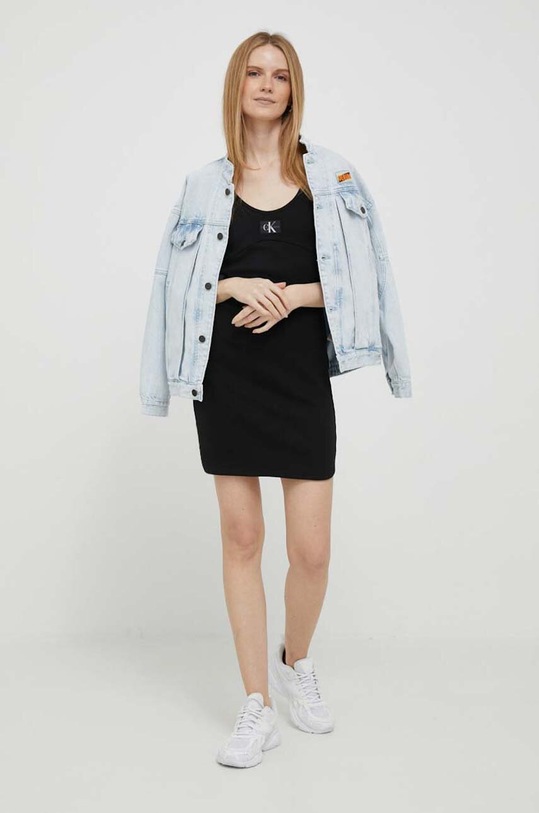Calvin Klein Jeans sukienka J20J221400 czarny AW23
