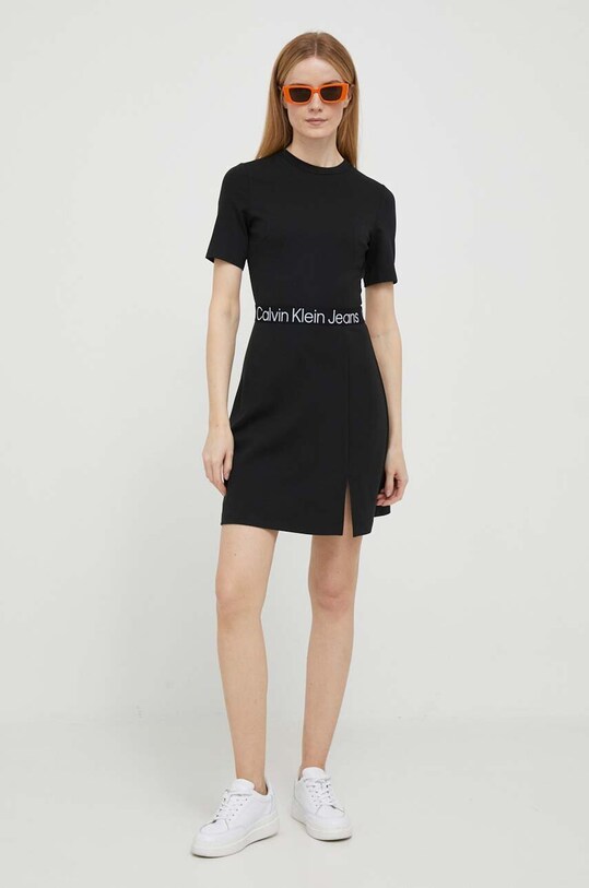 Calvin Klein Jeans rochie J20J221408 negru AW23