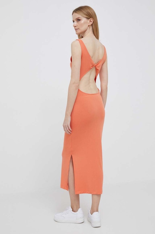 Obleka Calvin Klein Jeans Z elastanom oranžna J20J221409