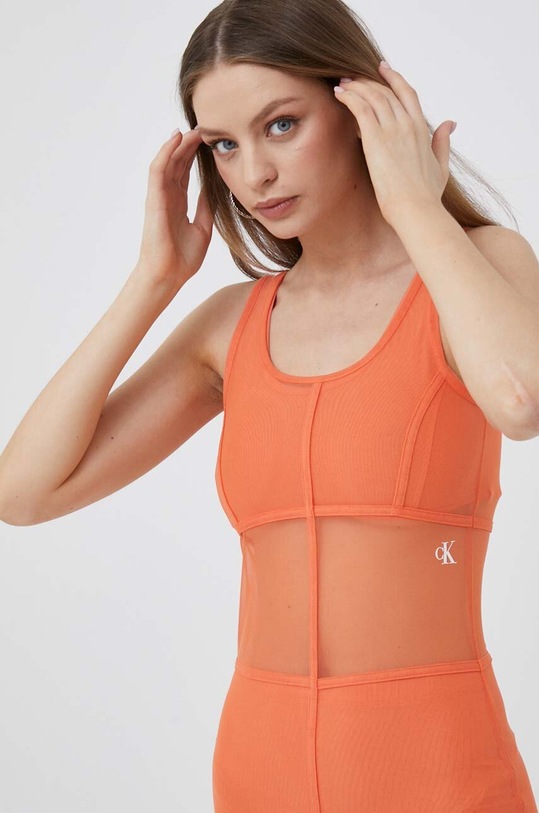 Calvin Klein Jeans sukienka pomarańczowy J20J221463