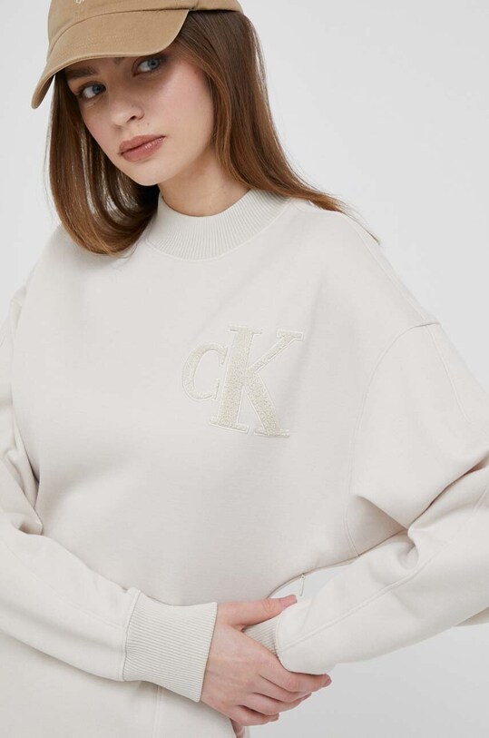 Obleka Calvin Klein Jeans J20J221637 bež
