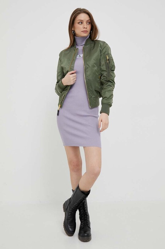 Φόρεμα Calvin Klein Jeans J20J221690 μωβ AW23