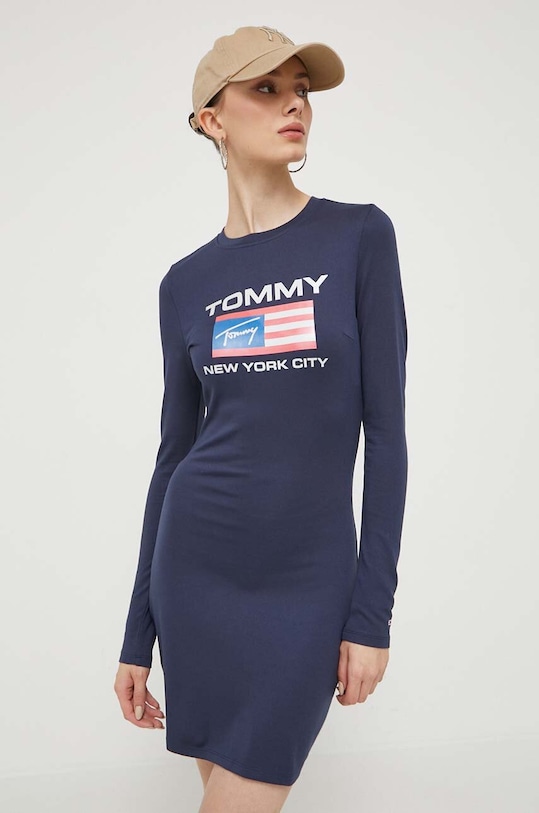 Šaty Tommy Jeans DW0DW15889 tmavomodrá AW23