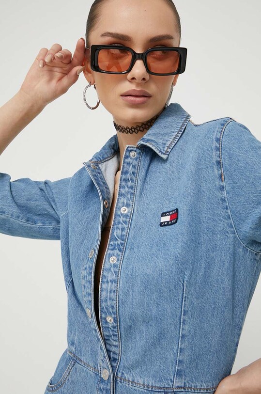 Tommy Jeans sukienka jeansowa DW0DW15892 niebieski
