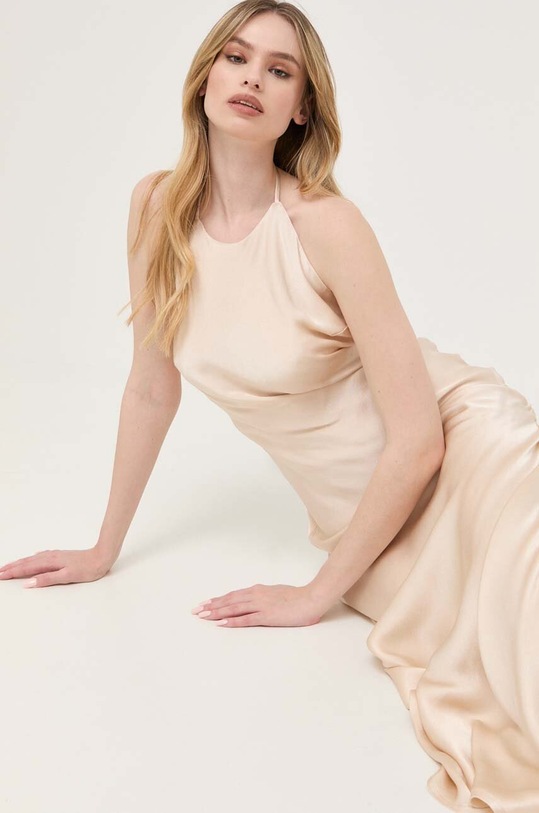 Haljina Bardot bež 58664DB.CHAMPAGNE