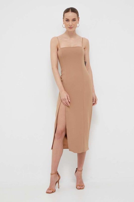 Bardot rochie midi bej 58650DB1.TAN