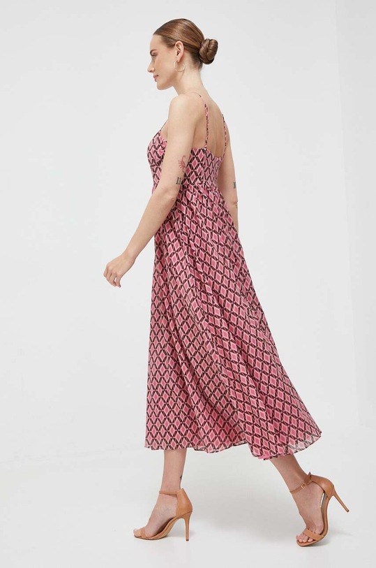 Bardot sukienka rozkloszowany różowy 58659DB.PINK.ABSTR