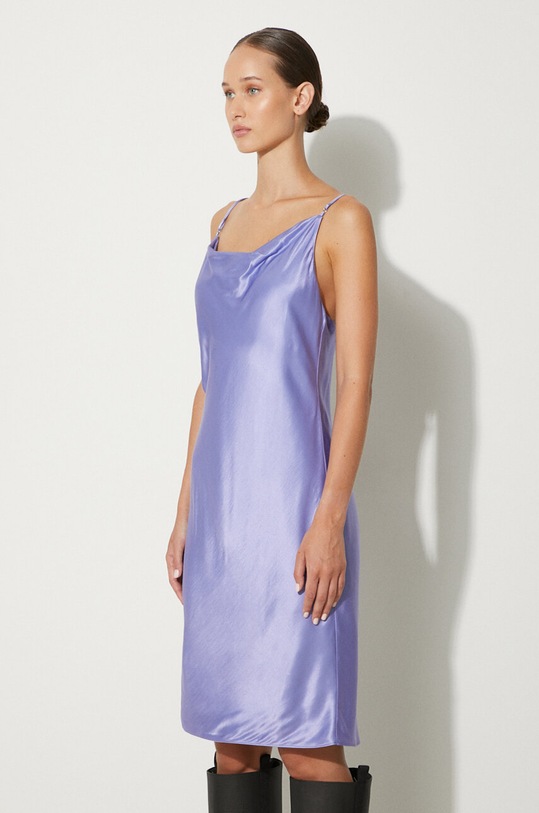 Φόρεμα από συνδιασμό μεταξιού Samsoe Samsoe μωβ F23200091