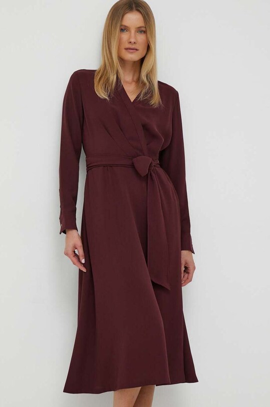 Lauren Ralph Lauren sukienka 250853337 bordowy AW24