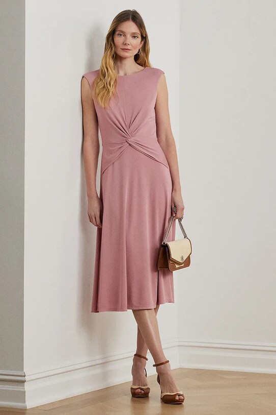 Lauren Ralph Lauren sukienka z elastanem różowy 250872090