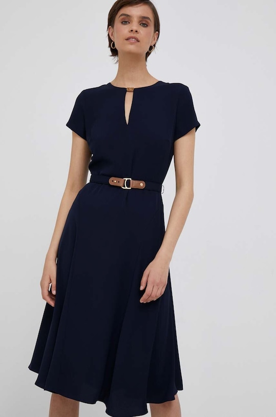 Платье Lauren Ralph Lauren короткий тёмно-синий 250909382