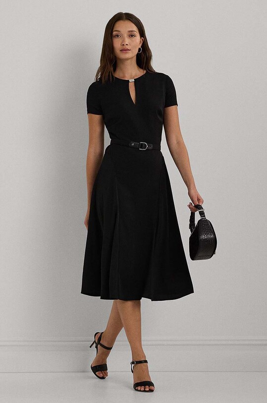 Рокля Lauren Ralph Lauren тип лодка черен 250909382