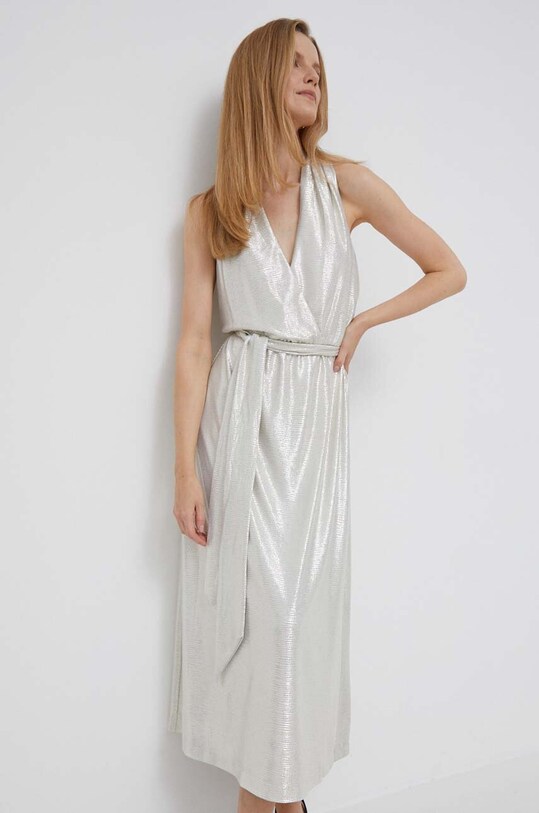 Φόρεμα Lauren Ralph Lauren με ελαστάν μπεζ 253912027