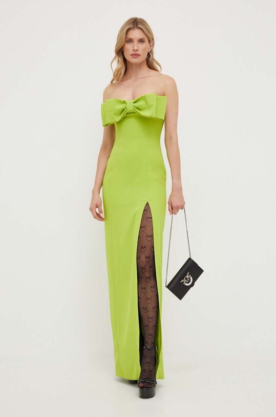 Pinko sukienka z elastanem zielony 101766.7624
