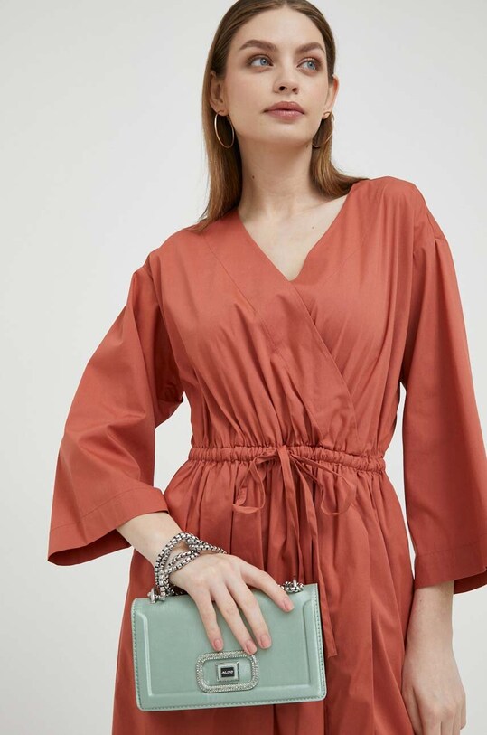 Dkny sukienka z elastanem pomarańczowy P3DB0S55
