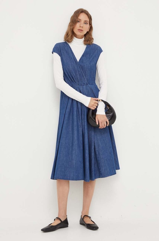 Weekend Max Mara sukienka jeansowa 2352261339600 granatowy AW23