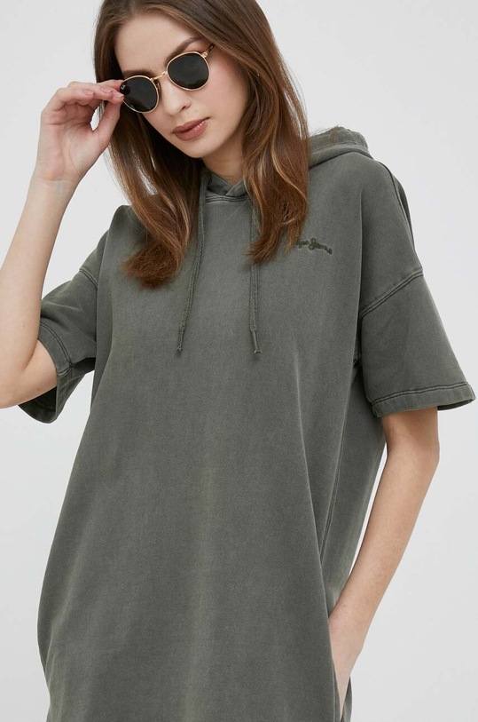 Odzież Pepe Jeans sukienka bawełniana PL953337.728 zielony