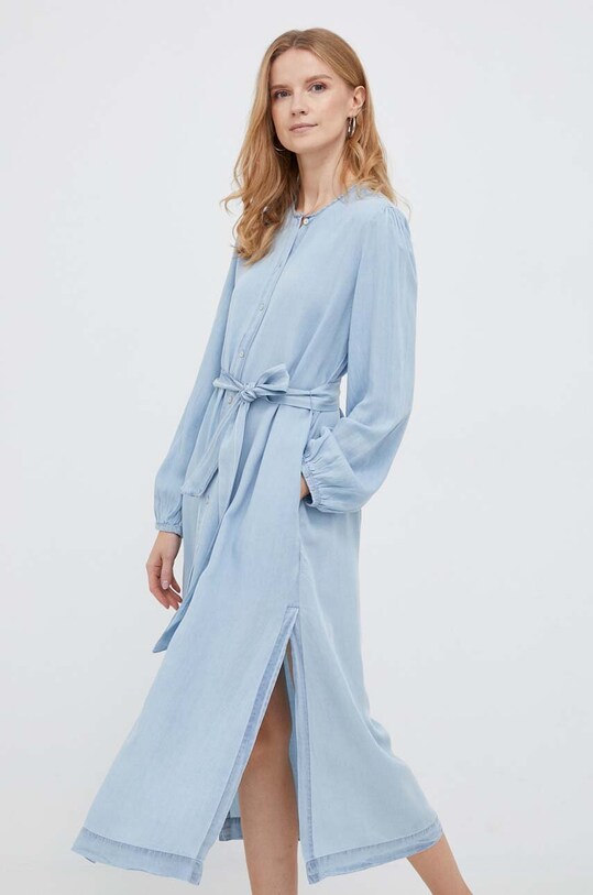 Pepe Jeans rochie Fabiola fixat albastru PL953342.551