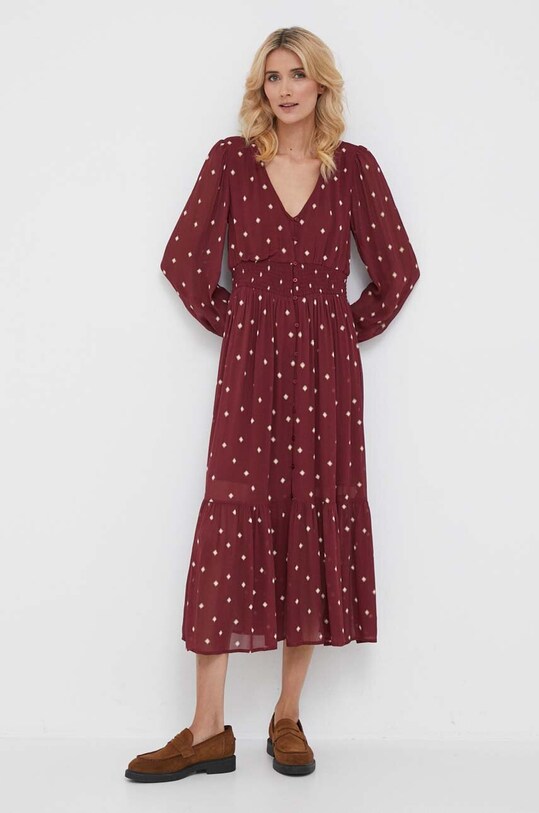 Платье Pepe Jeans узор бордо PL953359.0AA