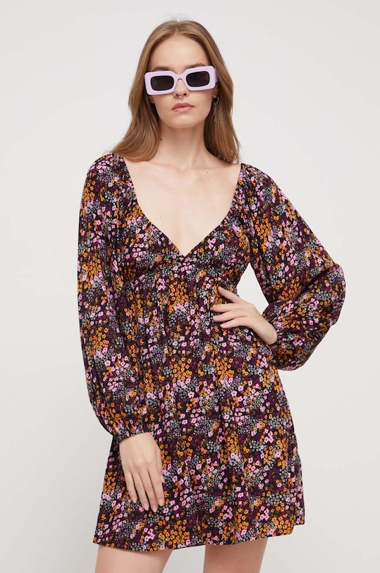 Šaty Roxy kvetinový fialová ARJWD03527
