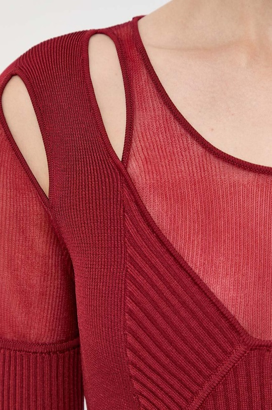 Patrizia Pepe sukienka 8A1152.K9J5 bordowy