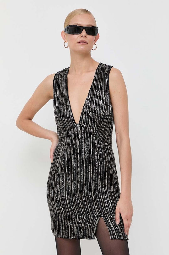 Patrizia Pepe sukienka tkanina czarny 8A1185.A309