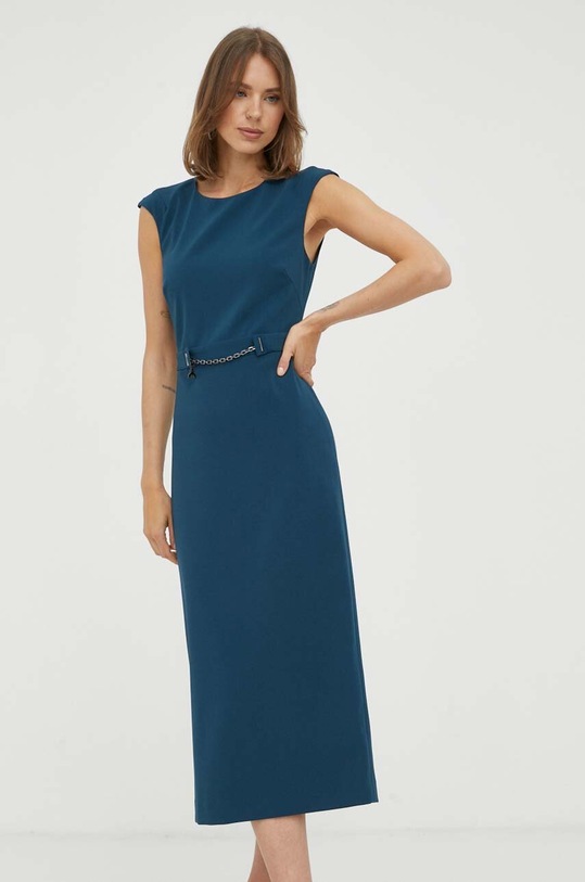Patrizia Pepe rochie midi turcoaz 8A1204.A6F5