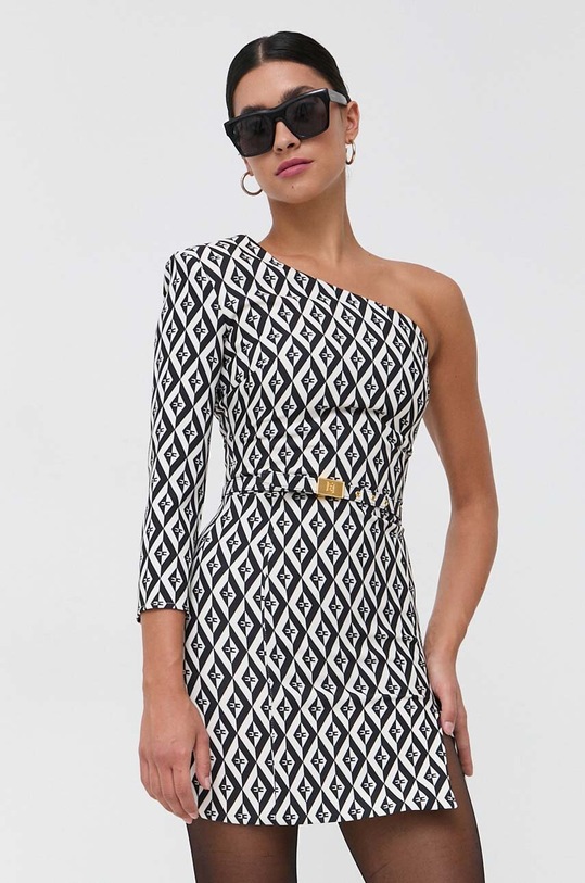 Elisabetta Franchi sukienka wzorzyste czarny AB38836E2