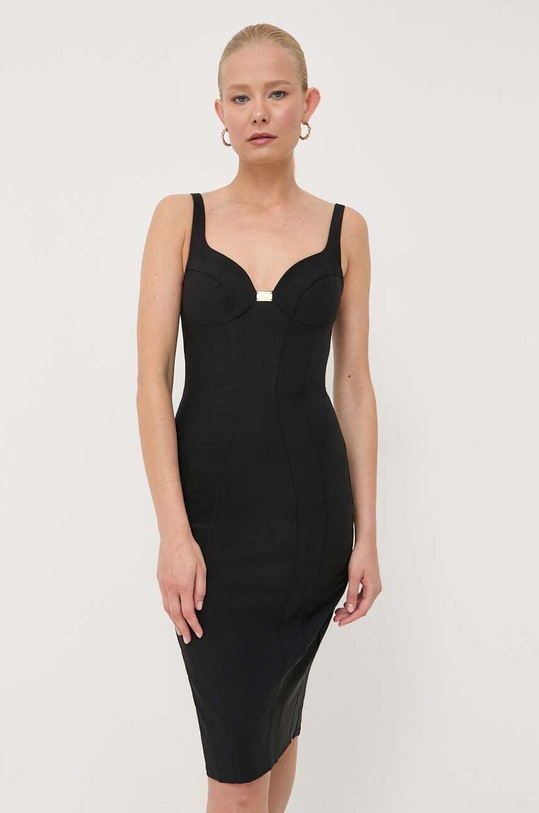 Elisabetta Franchi sukienka z elastanem czarny AB42536E2