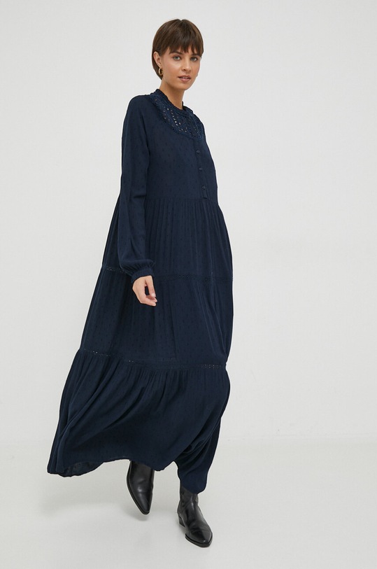 Рокля Pepe Jeans Ingrid тъмносин PL953399.594