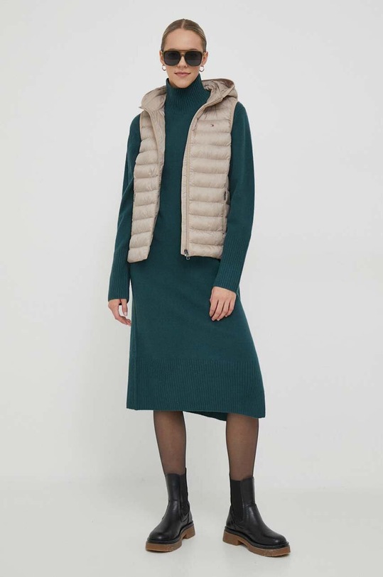 Pepe Jeans sukienka wełniana Dasya PL953386.692 zielony AW23
