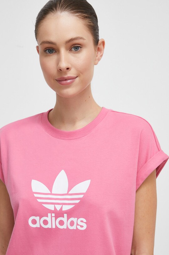adidas Originals pamut ruha rózsaszín IK6590