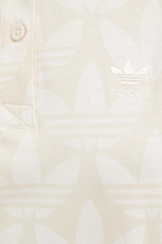 Βαμβακερό φόρεμα adidas Originals IJ6002 μπεζ