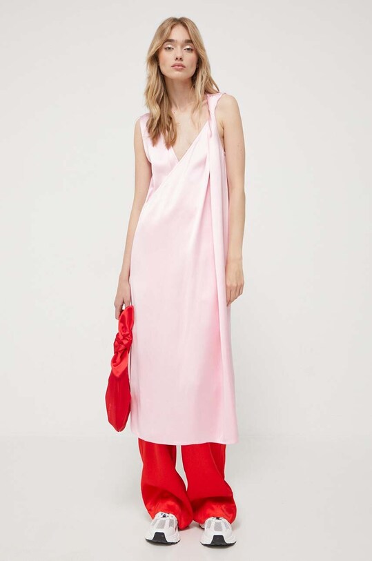Stine Goya rochie midi roz SG5132