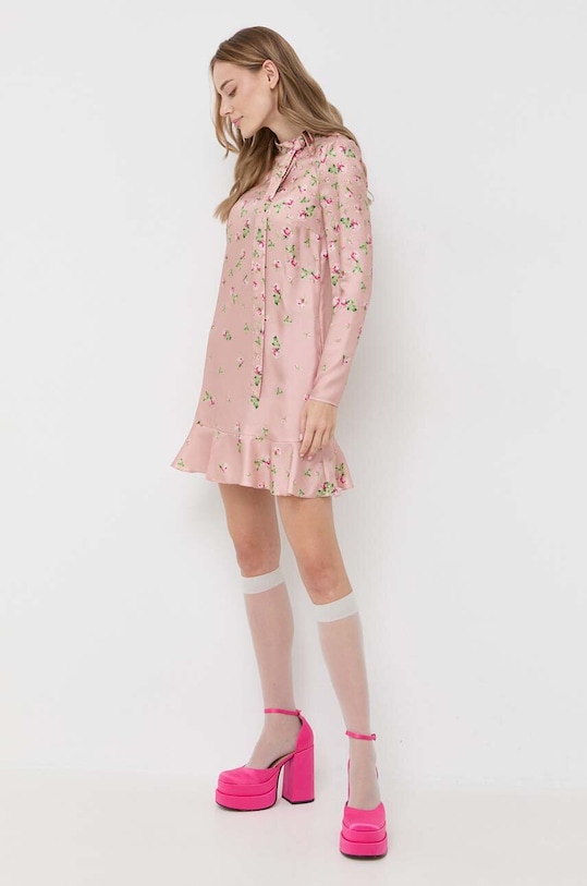 Red Valentino selyem ruha rózsaszín 3R3VAHM06UW