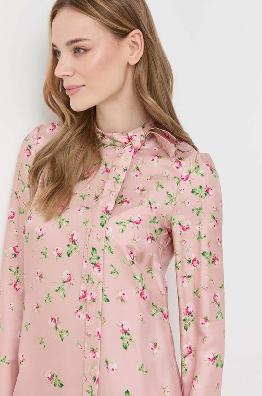 Red Valentino selyem ruha 3R3VAHM06UW rózsaszín