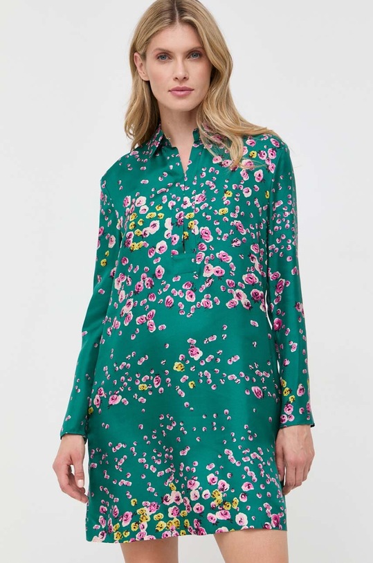 Red Valentino sukienka jedwabna tkanina turkusowy 3R3VAJD06UU