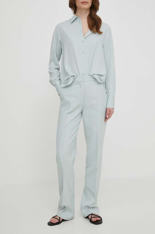 Nohavice Calvin Klein látka zelená K20K206879