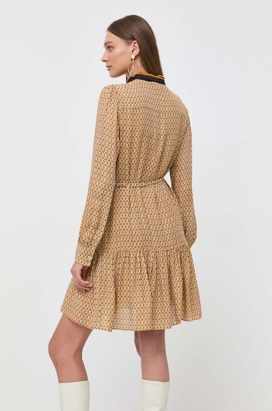 Ruházat MICHAEL Michael Kors selyemkeverékes ruha MF381NYAR4 narancssárga