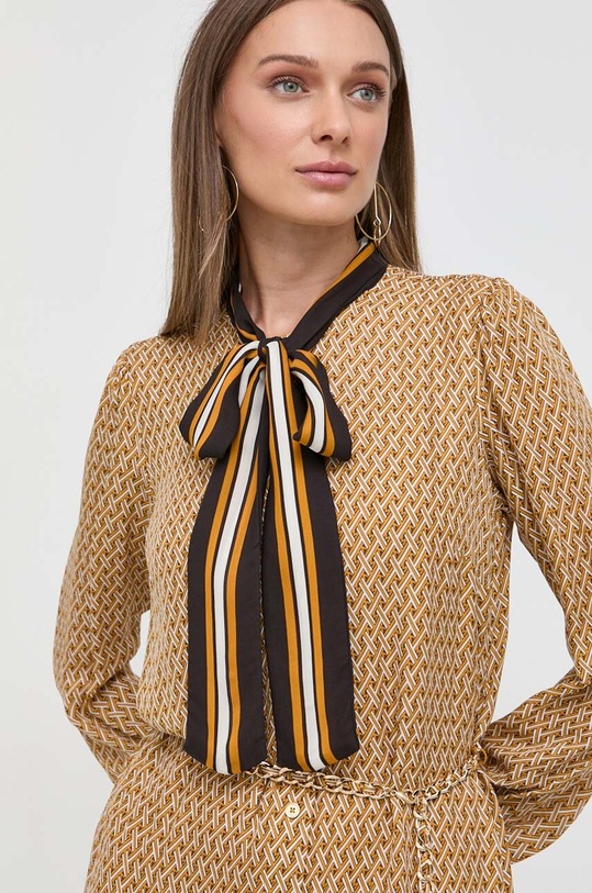 MICHAEL Michael Kors selyemkeverékes ruha narancssárga MF381NYAR4