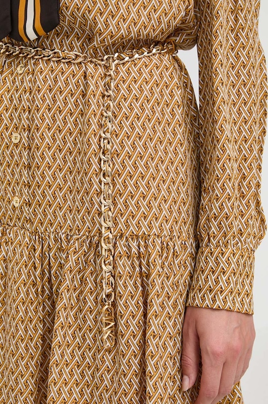 MICHAEL Michael Kors selyemkeverékes ruha MF381NYAR4 narancssárga