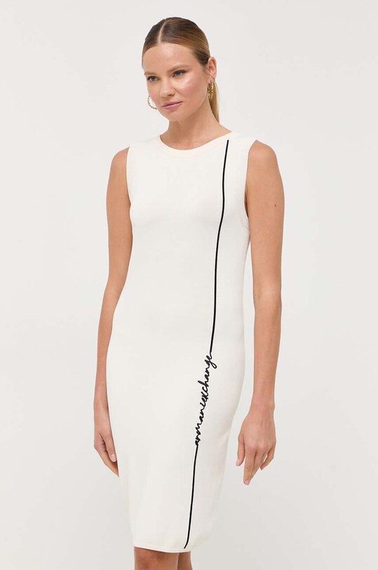 Šaty Armani Exchange pletenina béžová 6RYA2D.YMH6Z