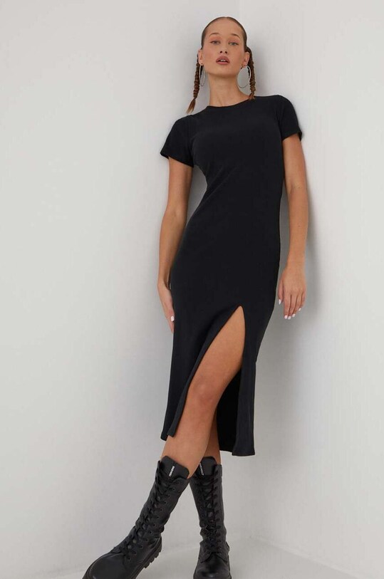 Hollister Co. sukienka z elastanem czarny KI359.3223.900