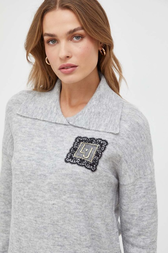 Liu Jo sukienka z domieszką wełny szary 5F3036.MA08O