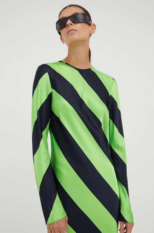 Samsoe Samsoe sukienka F23300064 zielony AW24