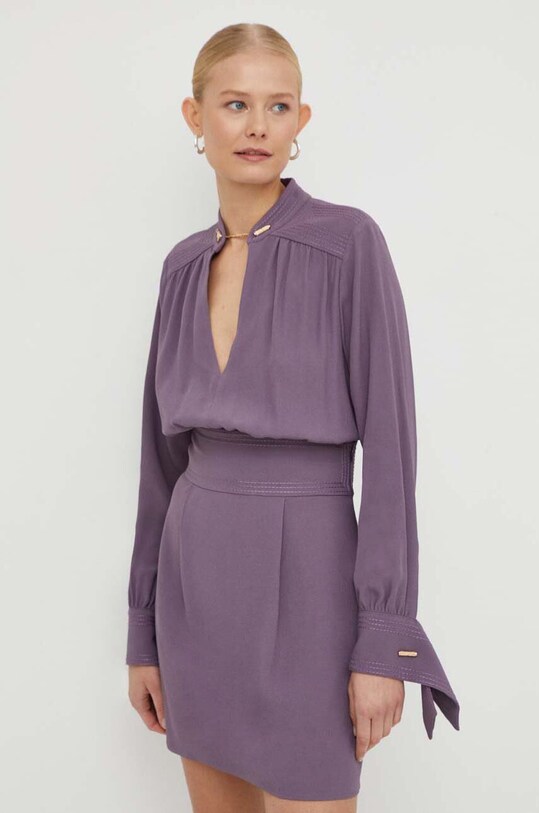 Платье Elisabetta Franchi длинный фиолетовой AB54037E2