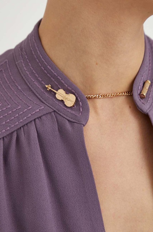 Платье Elisabetta Franchi AB54037E2 фиолетовой