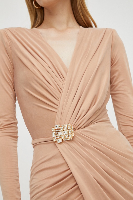 Elisabetta Franchi sukienka AB49337E2 beżowy