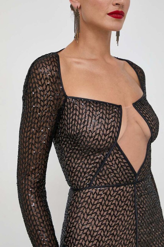 Šaty Elisabetta Franchi AB52937E2 čierna