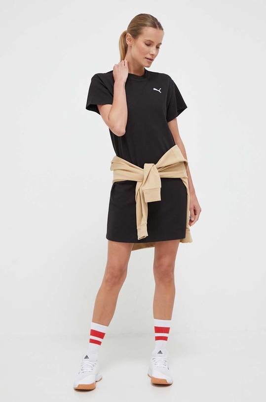 Φόρεμα Puma με ελαστάν μαύρο 621492